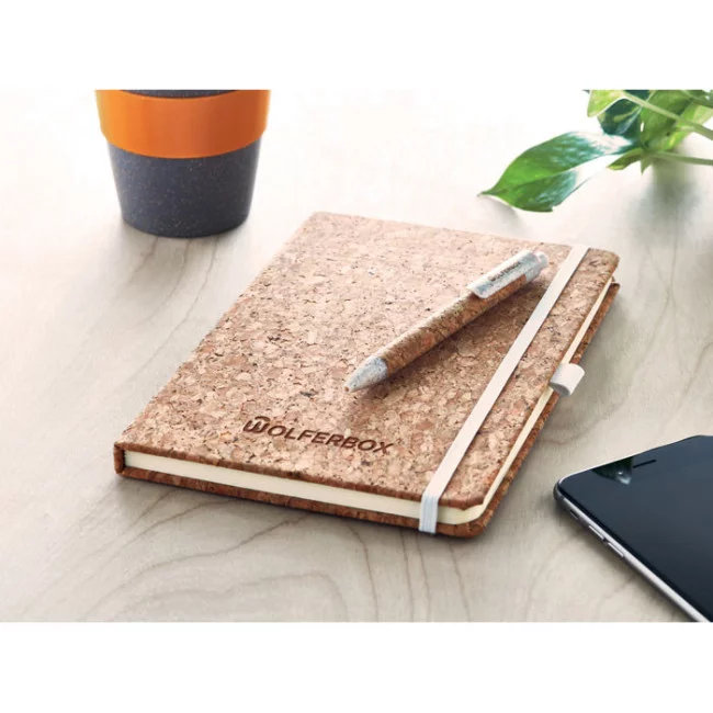 Set carnet & stylo en liège Suber 