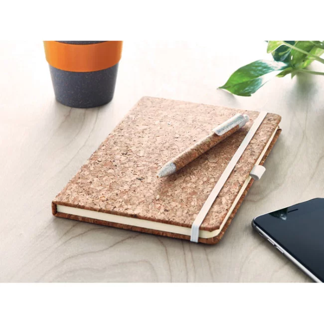 Set carnet & stylo en liège Suber 