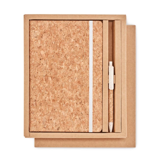 Set carnet & stylo en liège Suber 