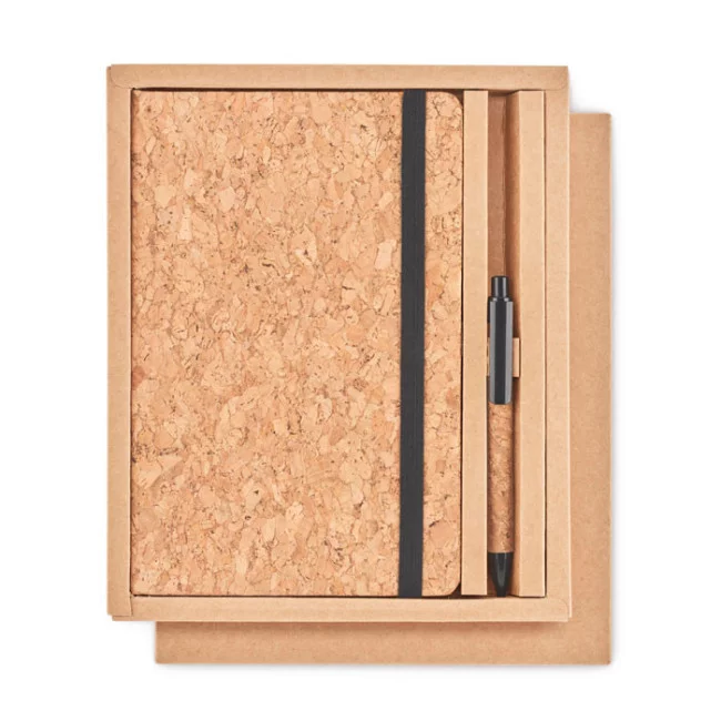 Set carnet & stylo en liège Suber 