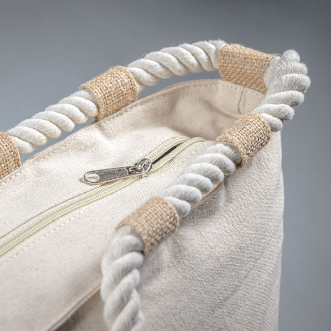 Sac de plage en coton et jute Makenke 