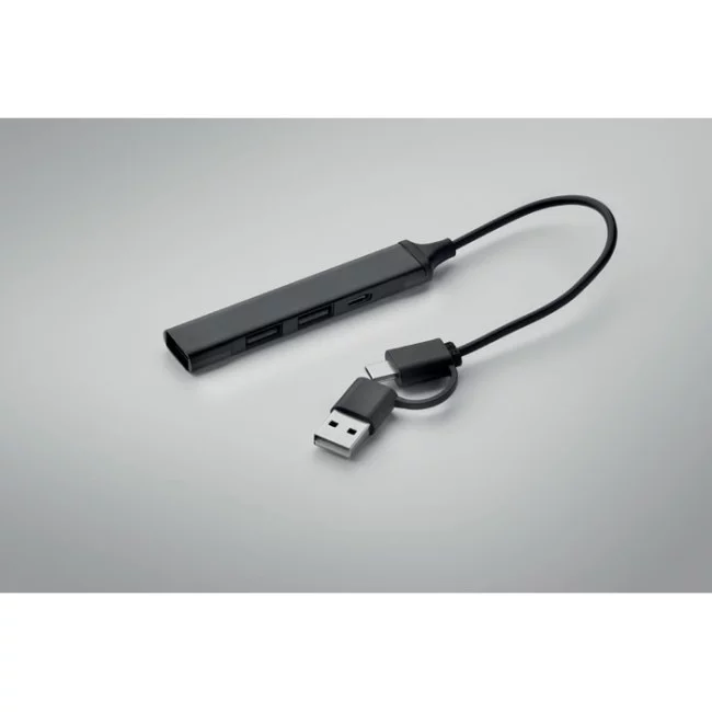Hub USB en aluminium recyclé Current