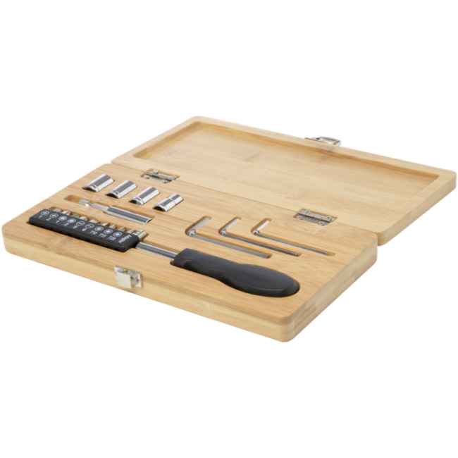 Boîte à outils personnalisée en bambou Rivet 
