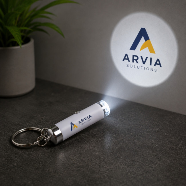 Porte-clés projecteur de logo personnalisable 