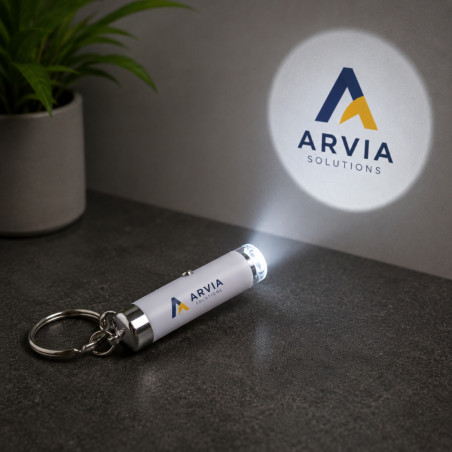 Porte-clés projecteur de logo personnalisable 