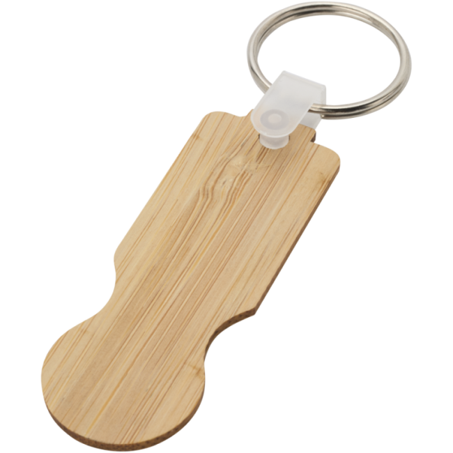 Porte-clés jeton en bambou Ronan 
