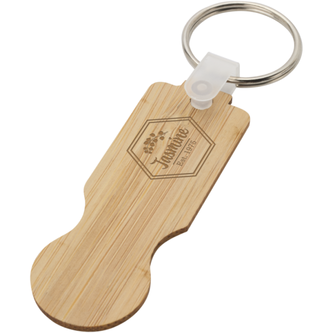 Porte-clés jeton en bambou Ronan 