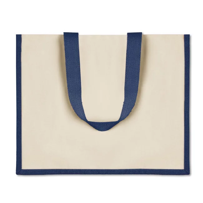 Sac de plage personnalisé en toile et jute Campo de Fiori 