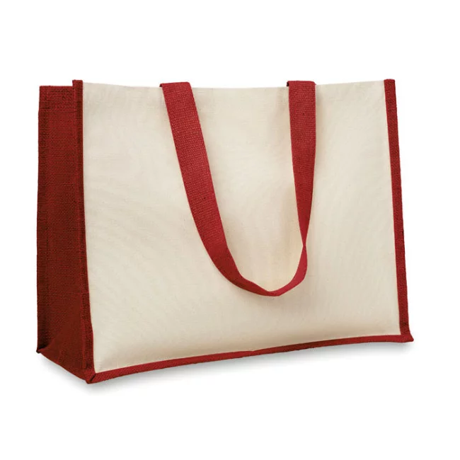 Sac de plage personnalisé en toile et jute Campo de Fiori 