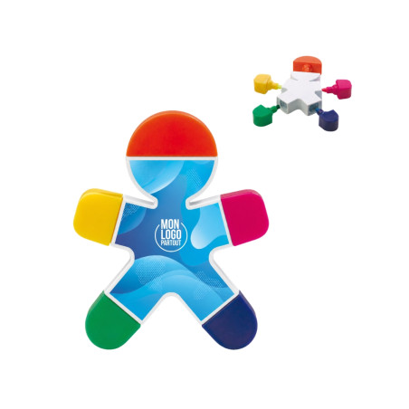 Surligneur publicitaire en forme de bonhomme 