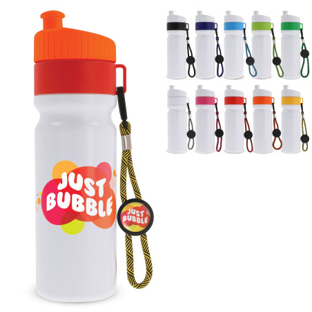 Bidon de sport personnalisé avec cordon 750 ml 