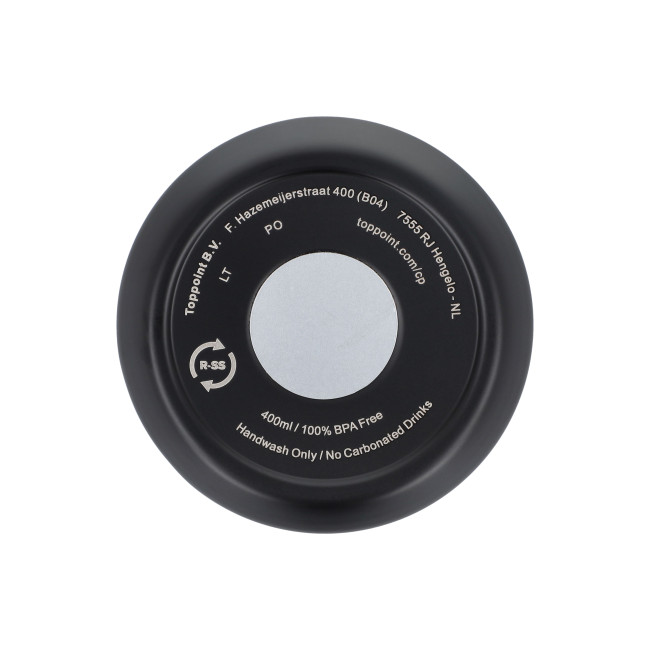 Mug isotherme publicitaire en acier recyclé 400 ml 
