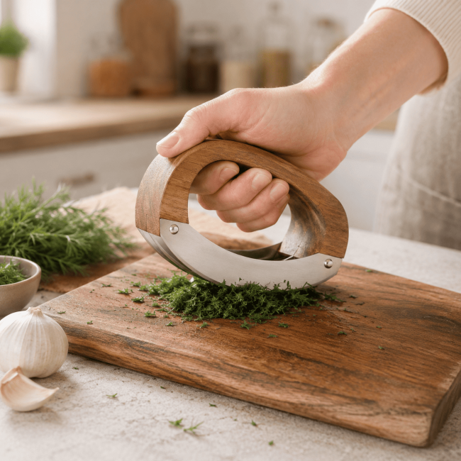 Ensemble hachoir et planche Adhoc RoccaVerde 