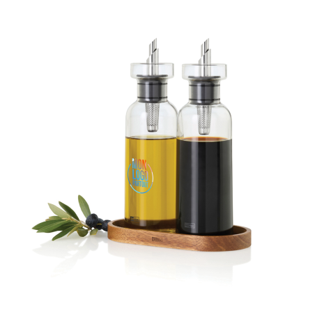 Set bouteilles à huile et vinaigre AdHoc AromaPour 