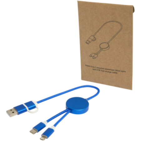 Câble de charge publicitaire 5-en-1 de 30 cm Alasia 