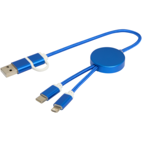 Câble de charge publicitaire 5-en-1 de 30 cm Alasia 