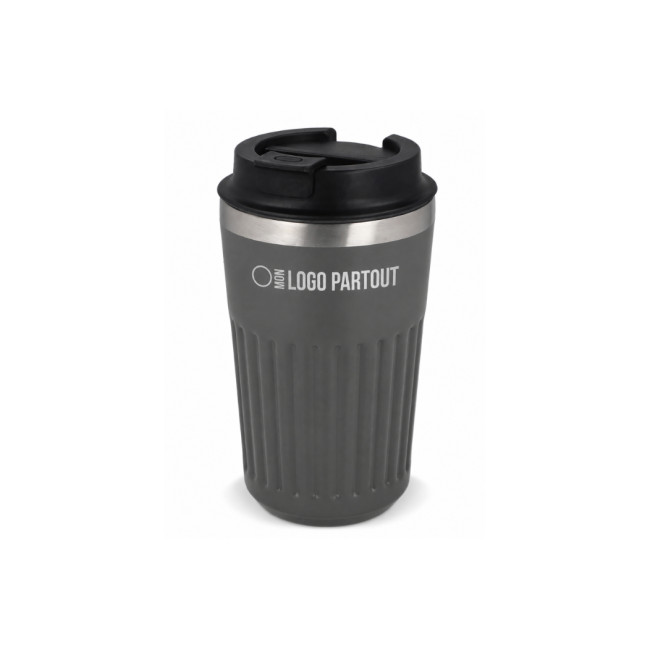 Mug isotherme publicitaire en acier recyclé 400 ml 