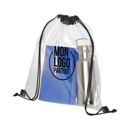 Sac cordon personnalisé transparent Lancaster 