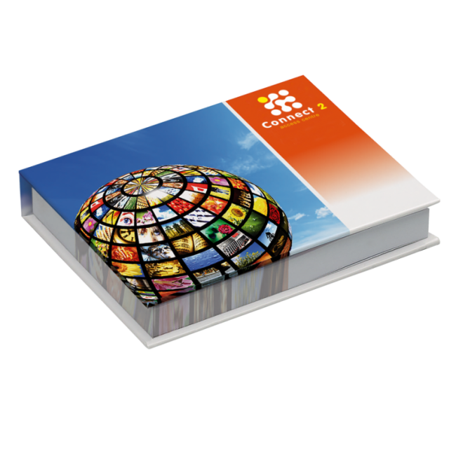 Bloc de notes adhésives avec couverture rigide 