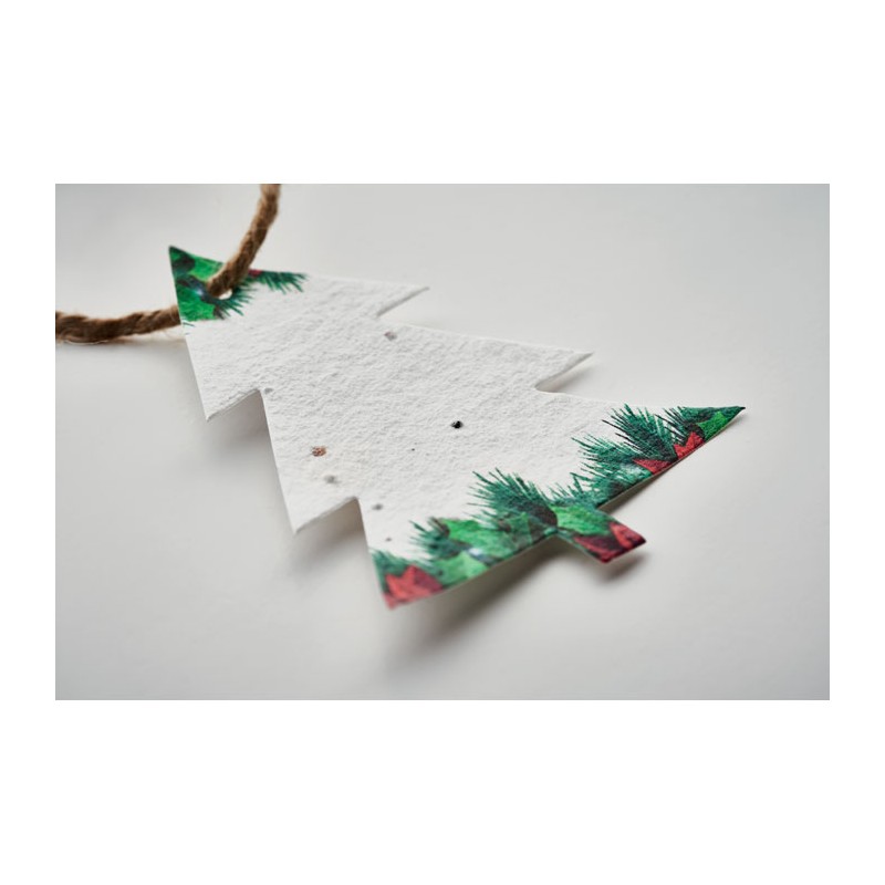 Suspension de Noël en papier semences Treeseed 