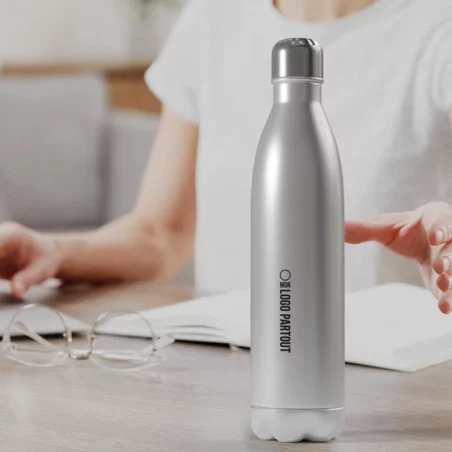 Bouteille isotherme publicitaire en inox Cove 1L 