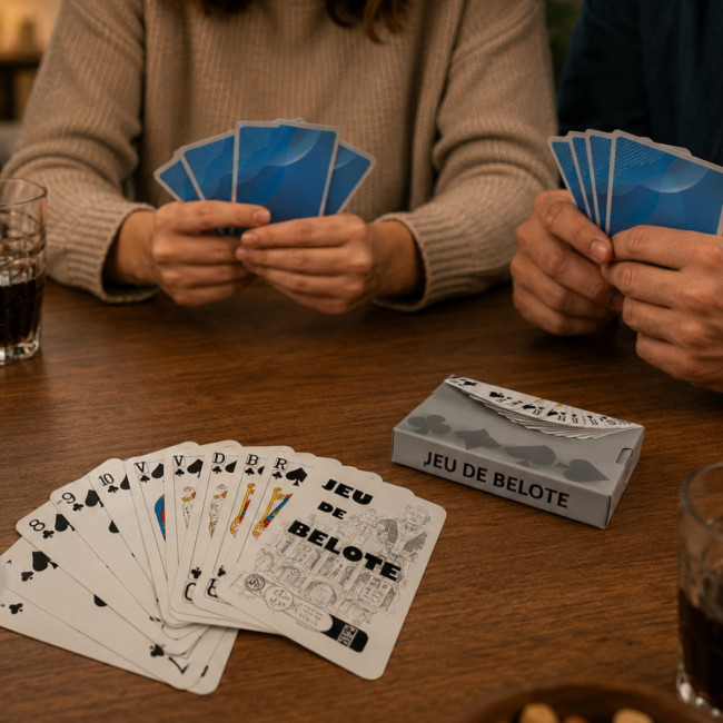 Jeu de Belote personnalisé 33 cartes 