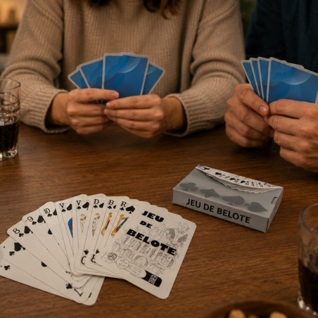 Jeu de Belote personnalisé 33 cartes 