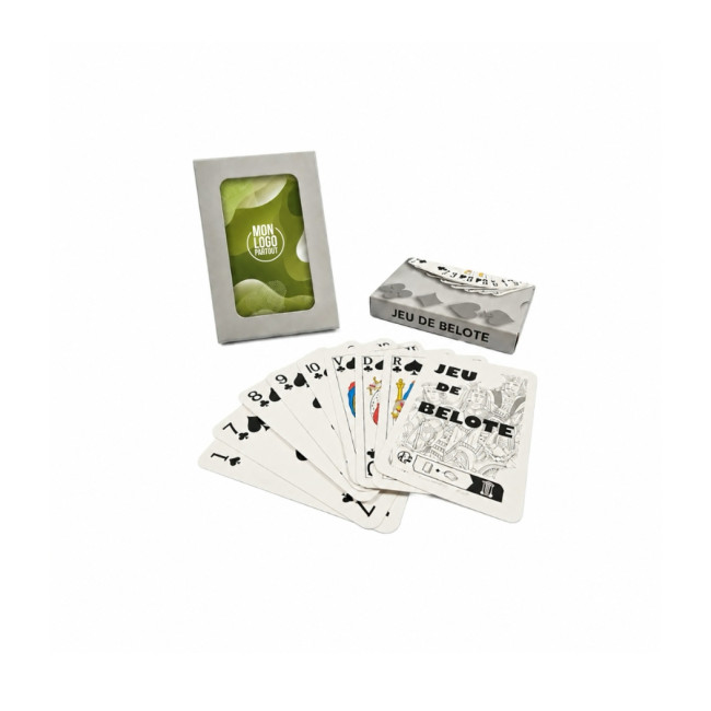 Jeu de Belote personnalisé 33 cartes 