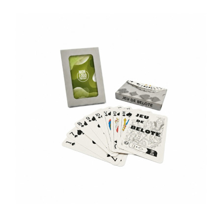 Jeu de Belote personnalisé 33 cartes 