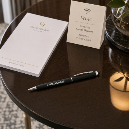 Stylo publicitaire stylet Hôtel Minnelli softy 