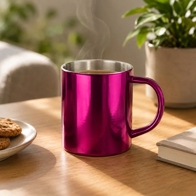 Mug en inox publicitaire color 280 ml 