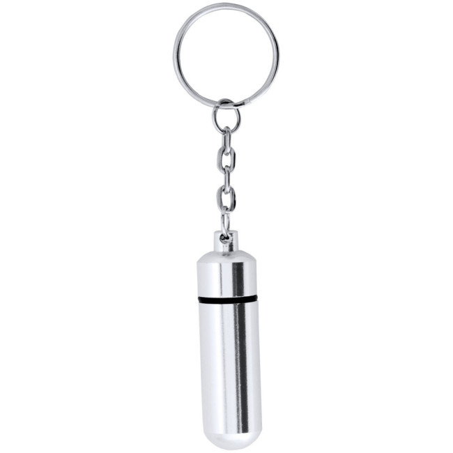 Pilulier porte-clés en métal alumpil 