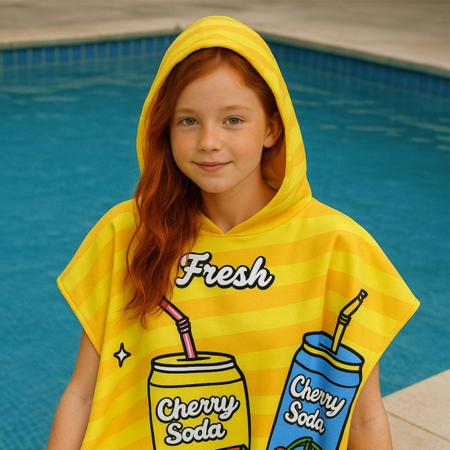 Poncho serviette personnalisé enfant 