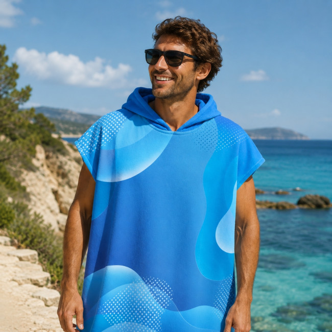 Poncho serviette personnalisable adulte 