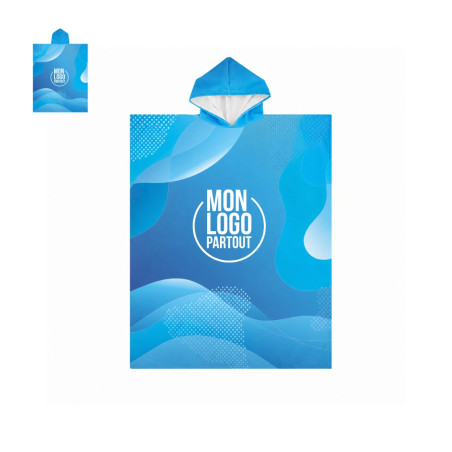 Poncho serviette en polycoton Adulte 