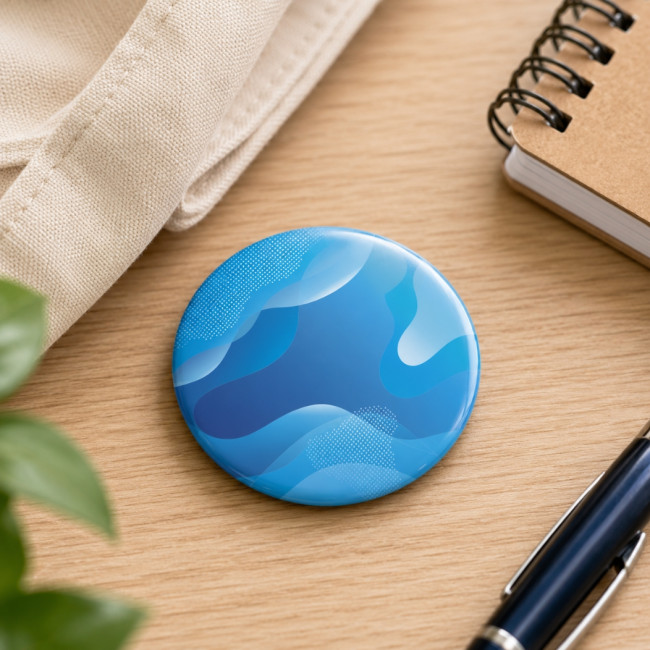 Badge bouton avec puce NFC intégrée Ø45 mm 