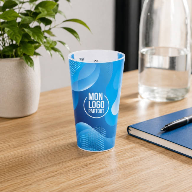 Gobelet publicitaire réutilisable Cup Quadri 30 cl 