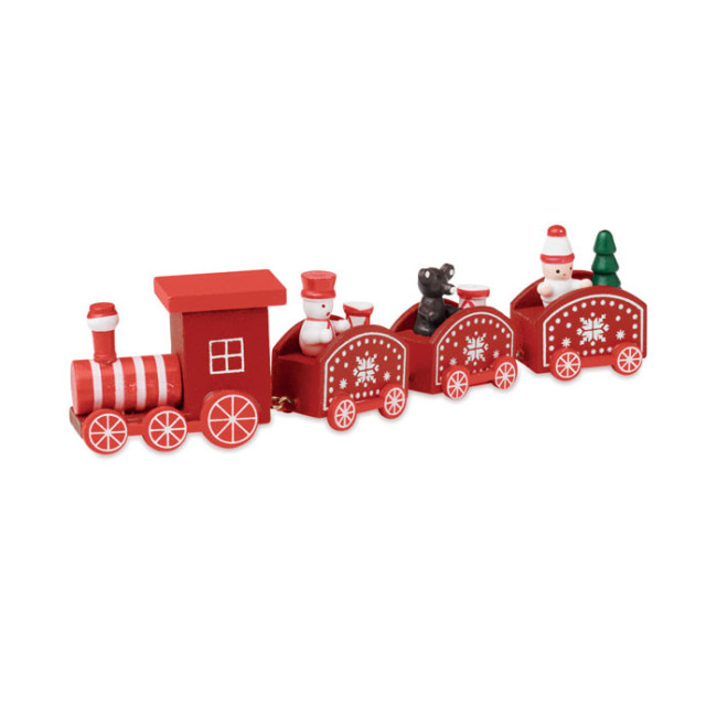 Train de Noël personnalisable en bois Juna 