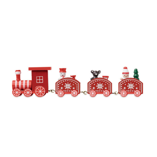 Train de Noël personnalisable en bois Juna 