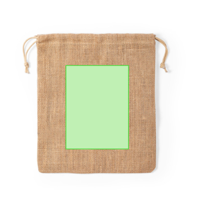 Pochon personnalisé en jute 16 x 20 cm Lesky 