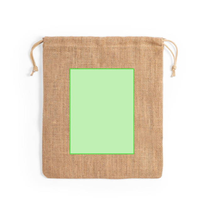 Pochon personnalisé en jute 16 x 20 cm Lesky 