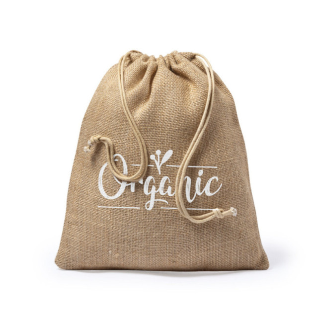 Pochon publicitaire en jute 25 × 30 cm Vagan 