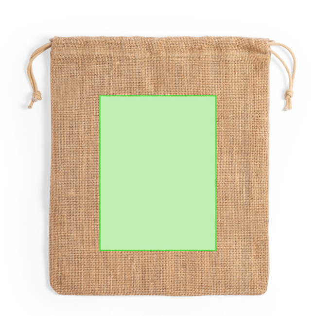 Pochon publicitaire en jute 25 × 30 cm Vagan 
