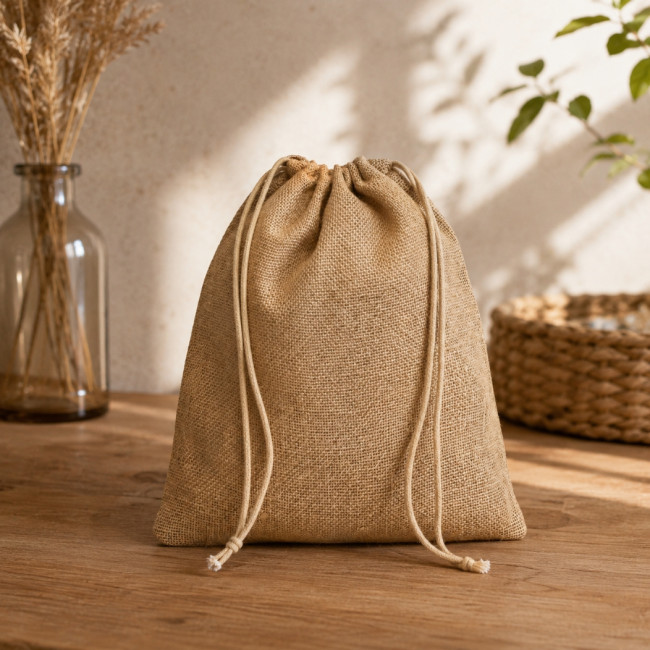 Pochon publicitaire en jute 25 × 30 cm Vagan 