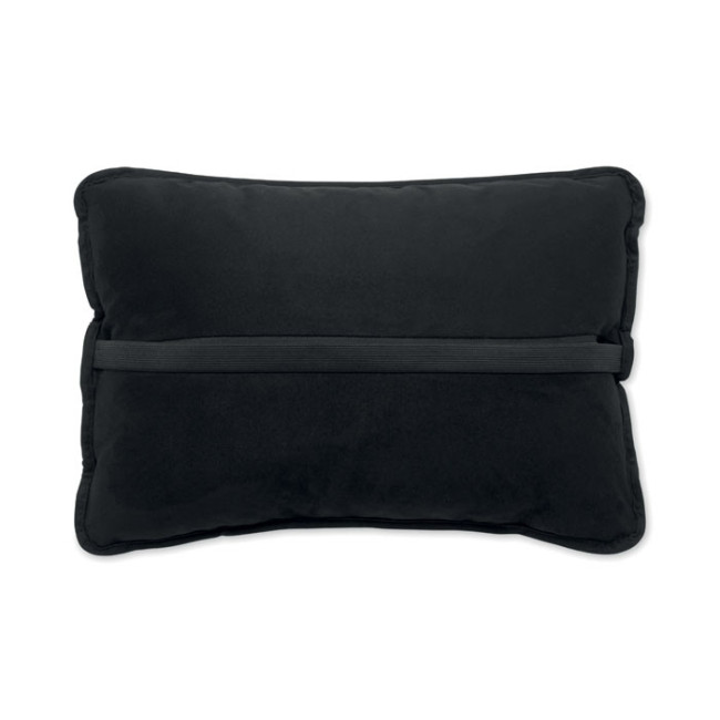 Coussin publicitaire en tissu suédé Suicush 