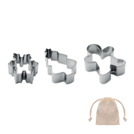 Set de 3 emporte pièces de Noël Cookies 