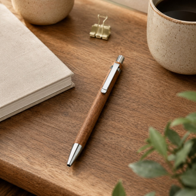 Stylo à bille en bois d'acacia Jakarta 
