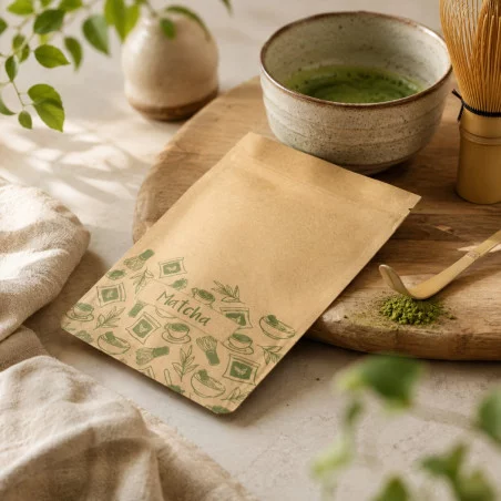 Sachet de thé vert matcha personnalisé 