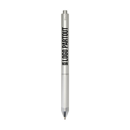 Stylo à bille 4-en-1 en acier inoxydable recyclé Tine 