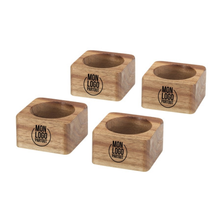 Ronds de serviette en bois d'acacia Napora 